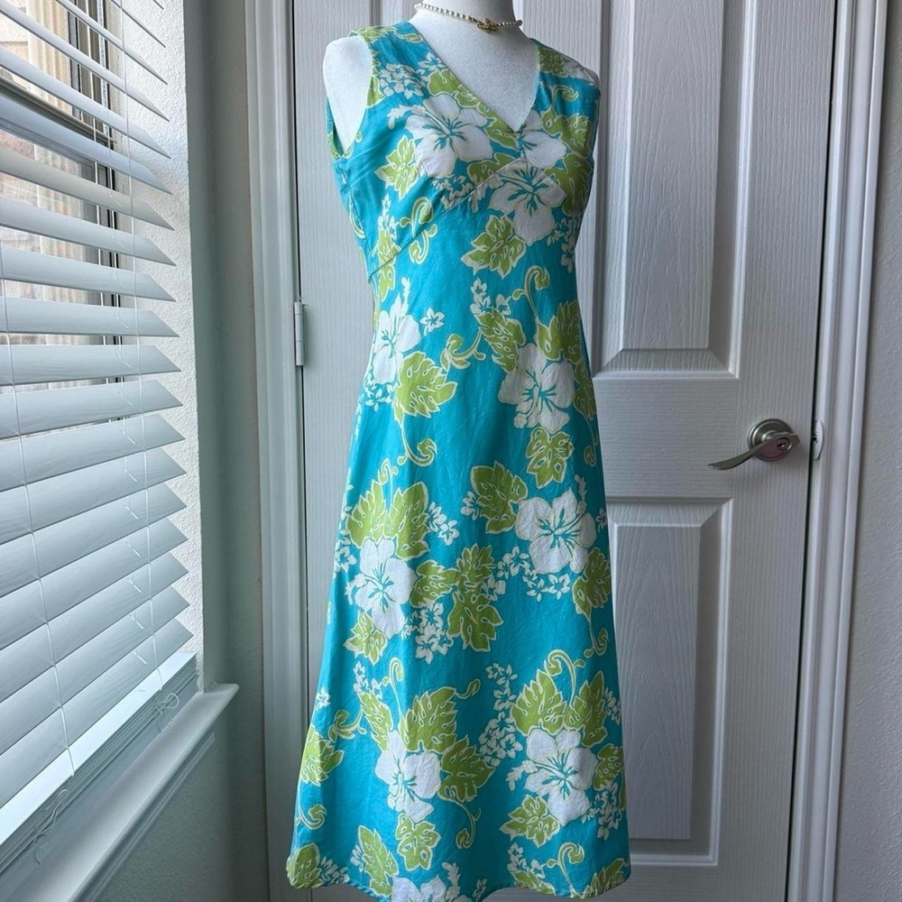 Surfer Girl Printed Floral Cotton Dress - Picture 3 of 6